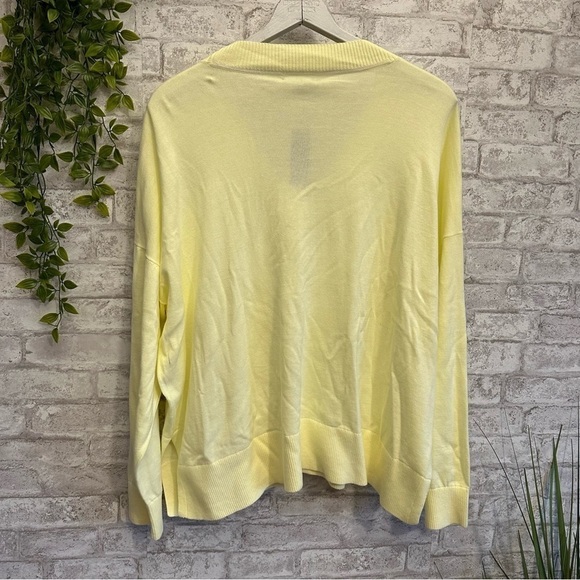 TOMMY Hilfiger V-neck Sweater Men’s XXL yellow 100% cotton‎ NWT - Picture 3 of 8